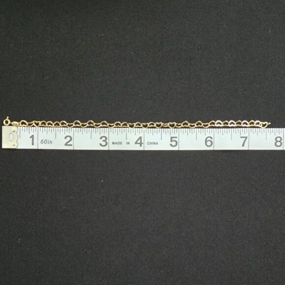 18k Bracelet openheart link design - Picture 8 of 11